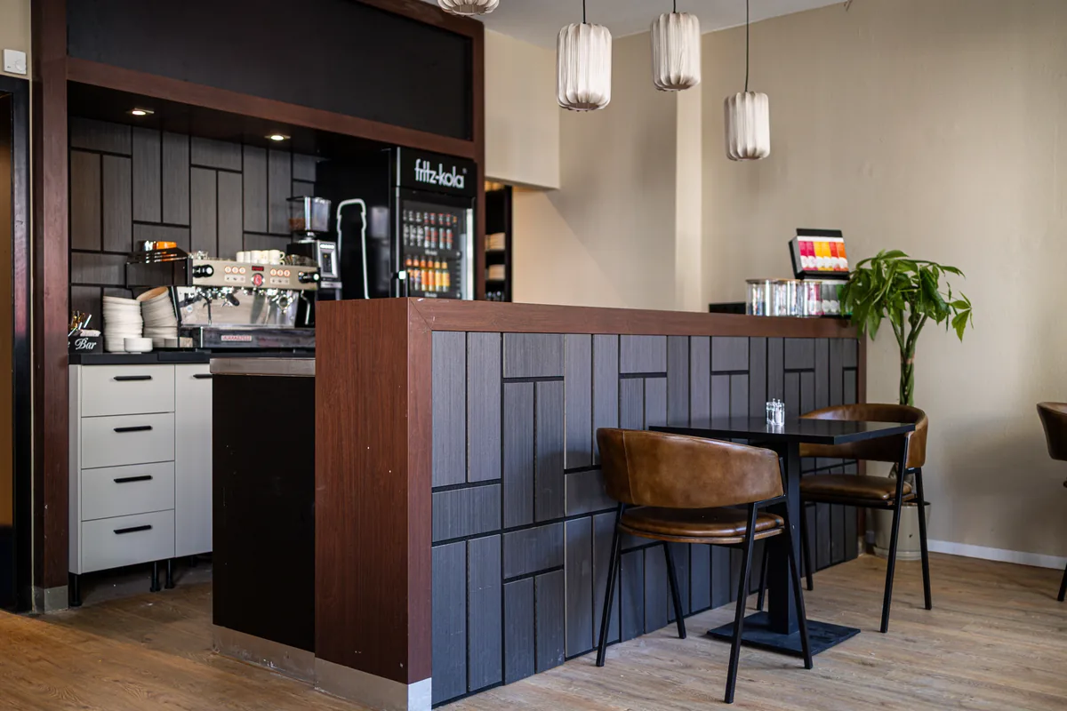 Theke und Bar im Café Masa Krefeld